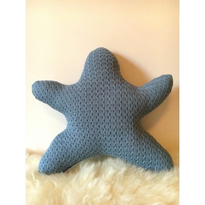 Almofada Estrela Tricot Azul
