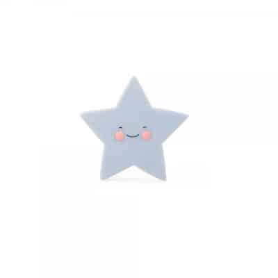 Mini Luminária Estrela Azul Para Noite Com Sensor 15 min